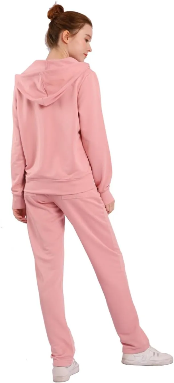 Tracksuit Sets for Women 2 Piece Lightweight Sweatsuit Casual Zip Up Hoodie and Sweatpant Jogging Suit Set