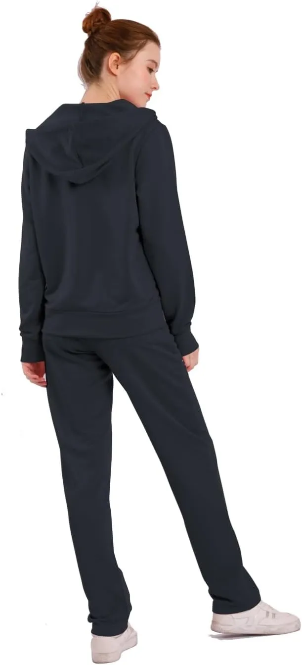 Tracksuit Sets for Women 2 Piece Lightweight Sweatsuit Casual Zip Up Hoodie and Sweatpant Jogging Suit Set