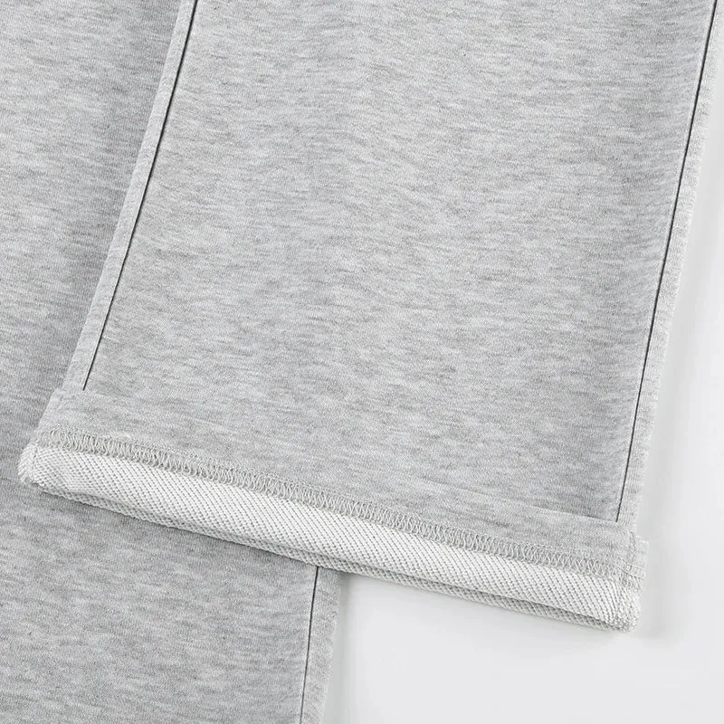 Trendy Wide Waistband Flared Joggers for Casual Outings