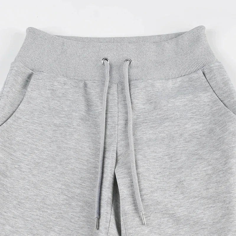 Trendy Wide Waistband Flared Joggers for Casual Outings