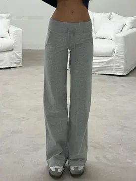 Trendy Wide Waistband Flared Joggers for Casual Outings