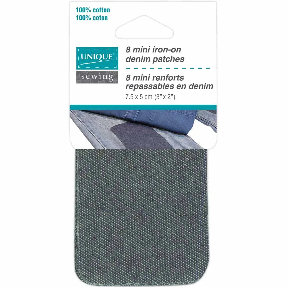 UNIQUE SEWING Denim Patches - 5 x 7.5cm (2" x 3") - 8pcs