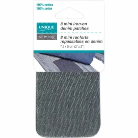 UNIQUE SEWING Denim Patches - 5 x 7.5cm (2" x 3") - 8pcs