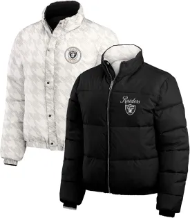 WEAR by Erin Andrews Women's NFL Reversible Cropped Full-Zip Puffer Jacket