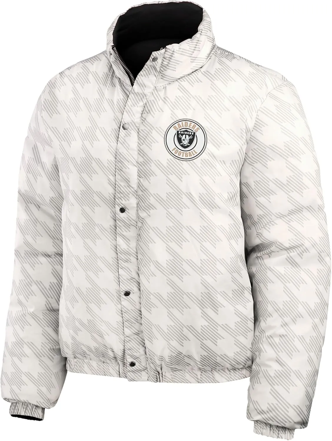 WEAR by Erin Andrews Women's NFL Reversible Cropped Full-Zip Puffer Jacket
