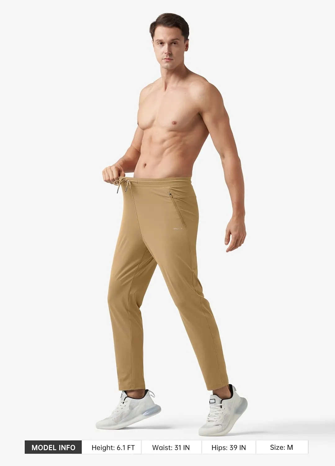 Willit Men's Sweatpants Workout Joggers for Men Athletic Jogging Running Gym Active Pants with Zipper Pockets
