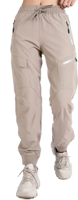 Women's Cargo Joggers Pants Lightweight Athletic Outdoor Travel Hiking Quick Dry Workout Pants
