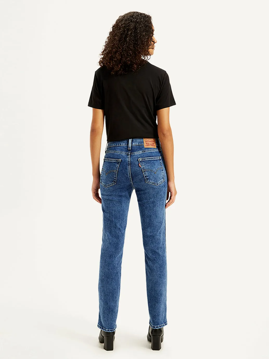 Women's High Rise 724 Slim Fit Blue Jeans