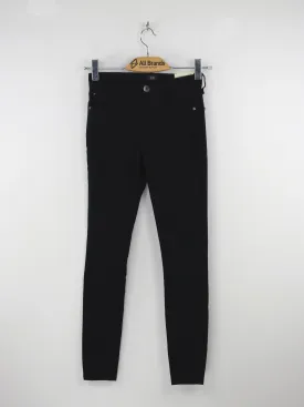 Women's High Rise Slim Fit Plain Jeans,Black