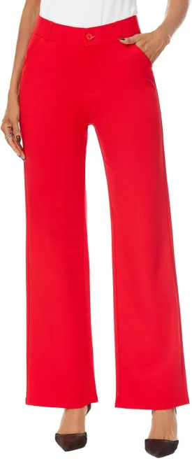 Womens High Waist Wide Straight Leg Trousers Casual Slacks Dress Pants with Pockets