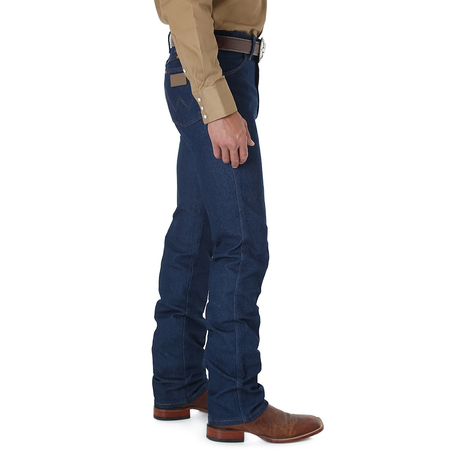 Wrangler Men's Premium Cowboy Cut Regular Stretch Slim Fit Jean - 34" Leg Indigo
